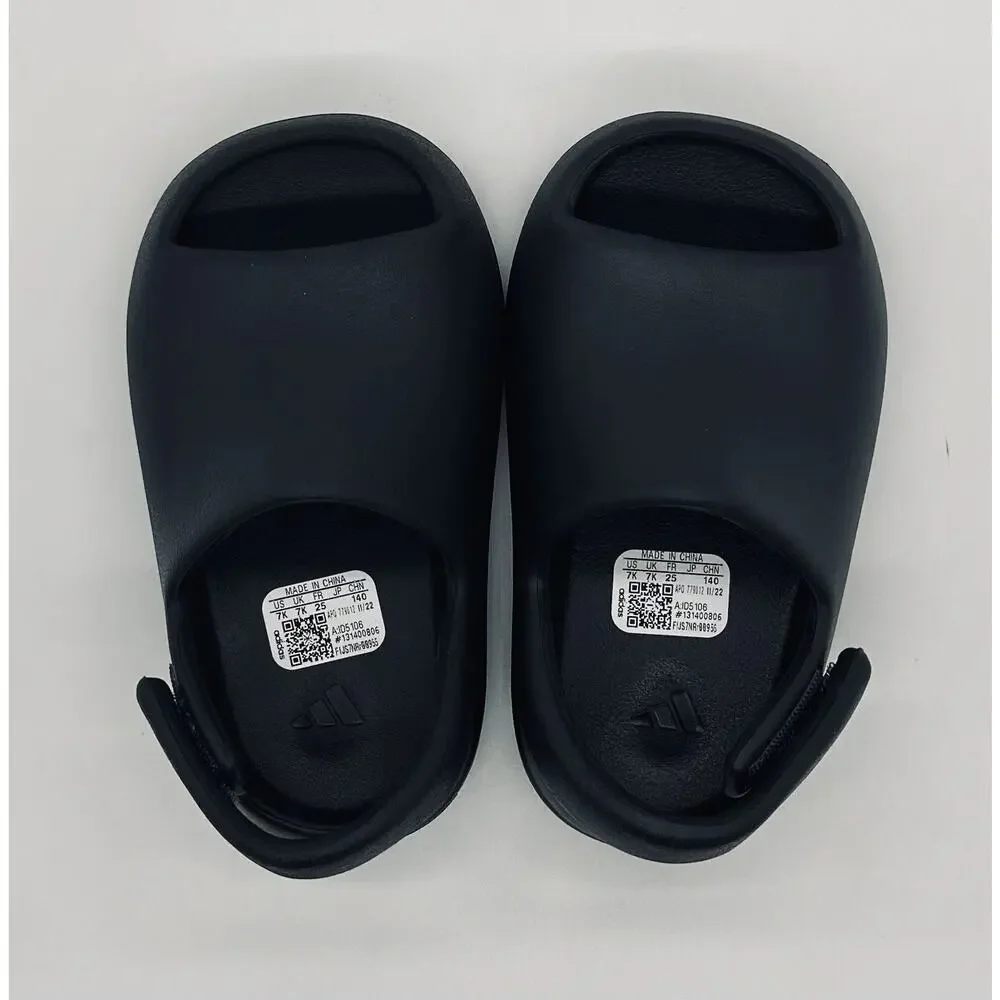 NEW Adidas Yeezy Slides Sandal Dark Onyx ID5106 Youth Size 7K